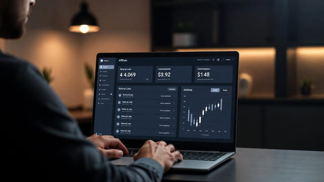 Affiliate program dashboard referral links commission tracking