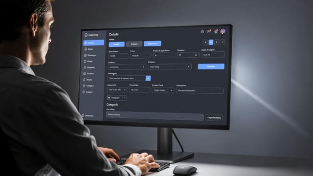 Digital product listing setup dashboard