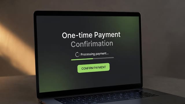 One-time payment digital product purchase confirmation